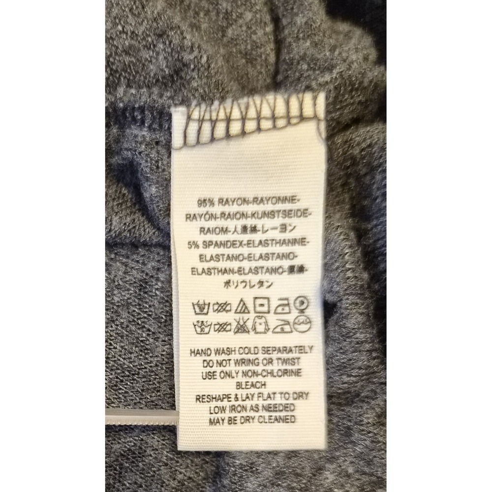 We The Free People Miss Rose Surplice Wrap Top Dark Grey Size Small Oversized - Picture 7 of 8